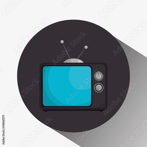 retro tv isolated icon vector illustration design