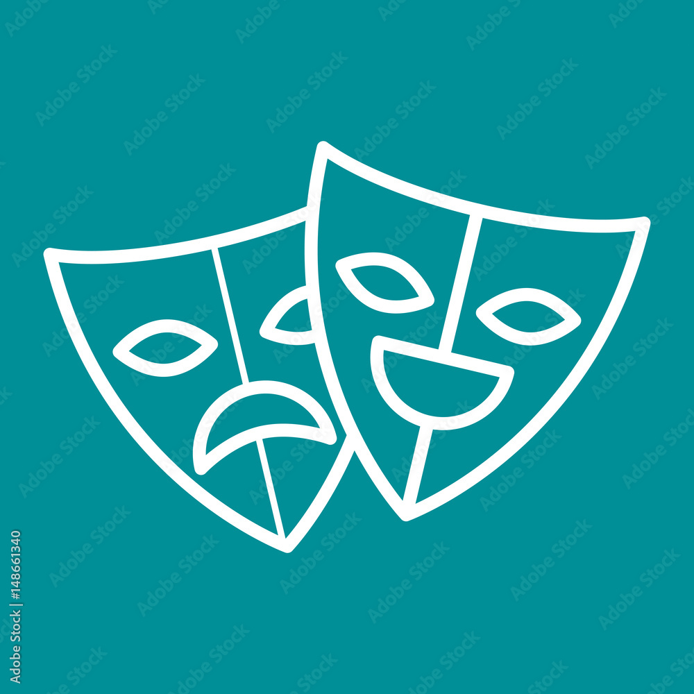 theater masks festival cinema vector illustration design theater masks festival cinema vector illustration design