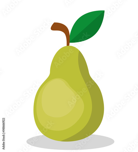 pear fresh and healthy fruit vector illustration design