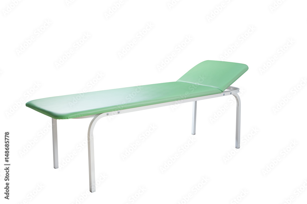 Fototapeta premium Medical couch isolated on white background