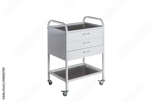 Medical table on a white background