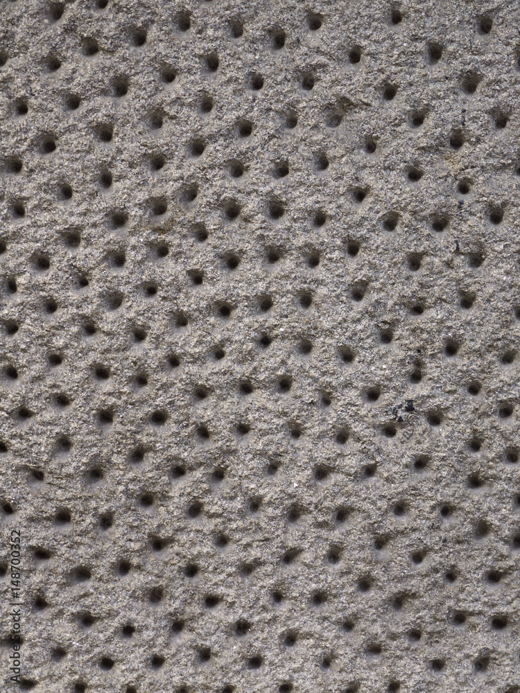 Rough Grey Drilled Stone