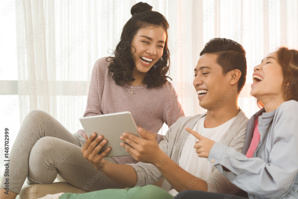 Laughing at videos