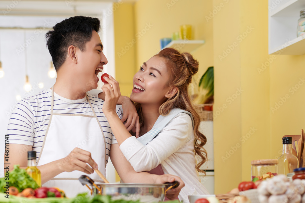 Feeding boyfriend