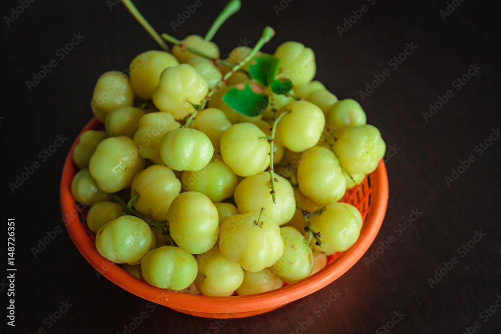 Star gooseberry fruit. Star gooseberry fruit.