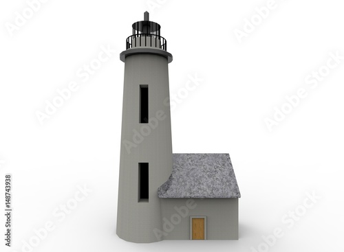 3d illustration of beacon. white background isolated. icon for game web.