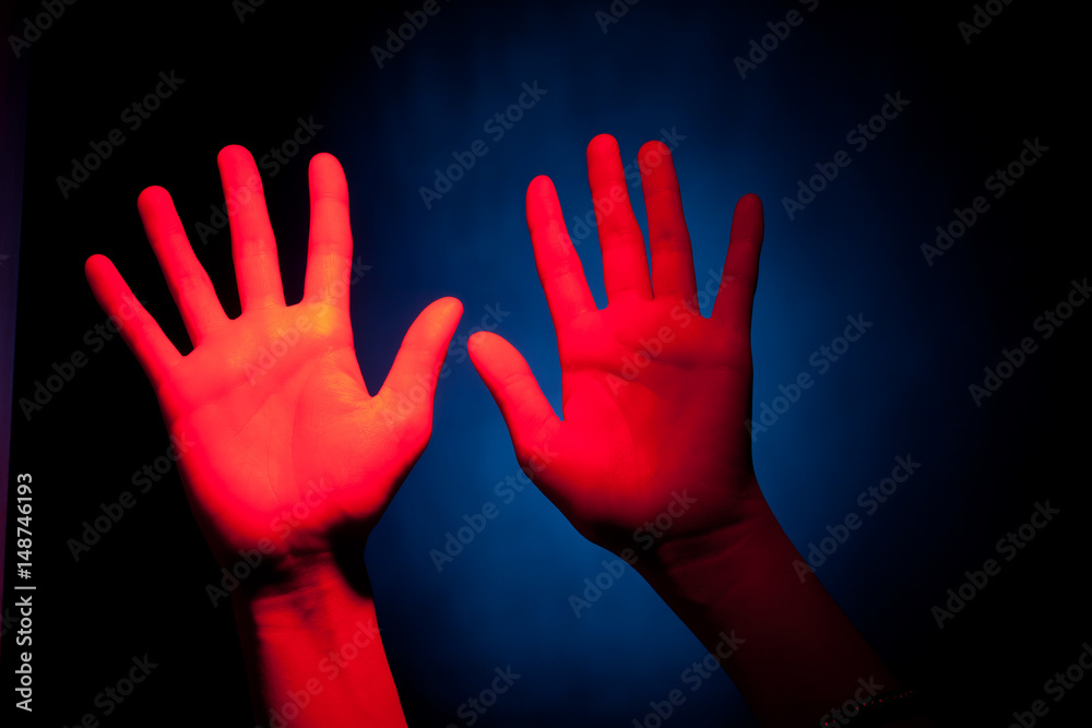Two Red hand