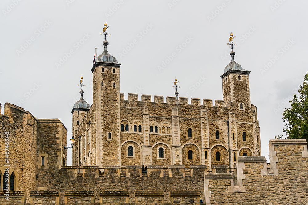 Tower of London - historic castle in central London, England.