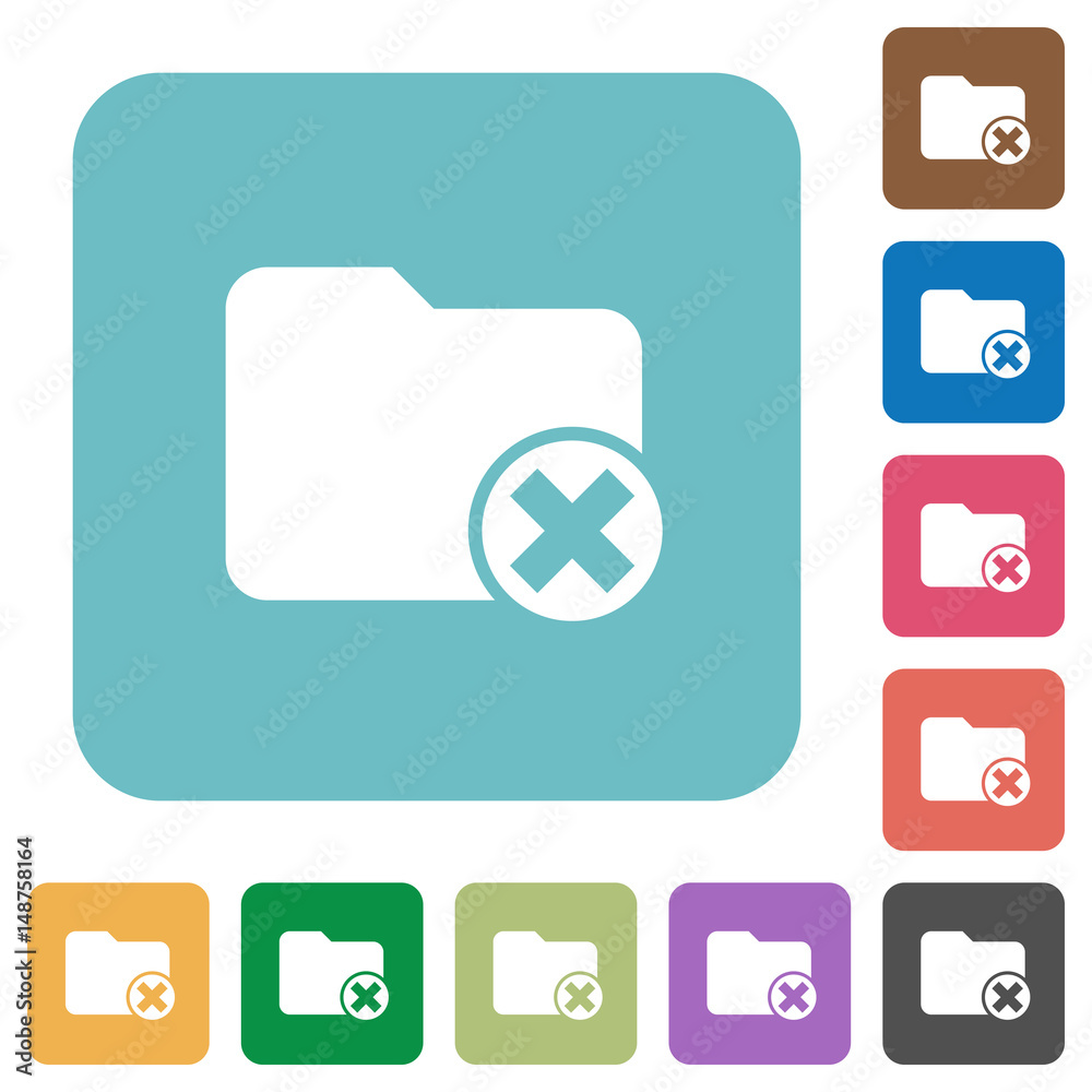 Cancel directory rounded square flat icons Cancel directory rounded square flat icons
