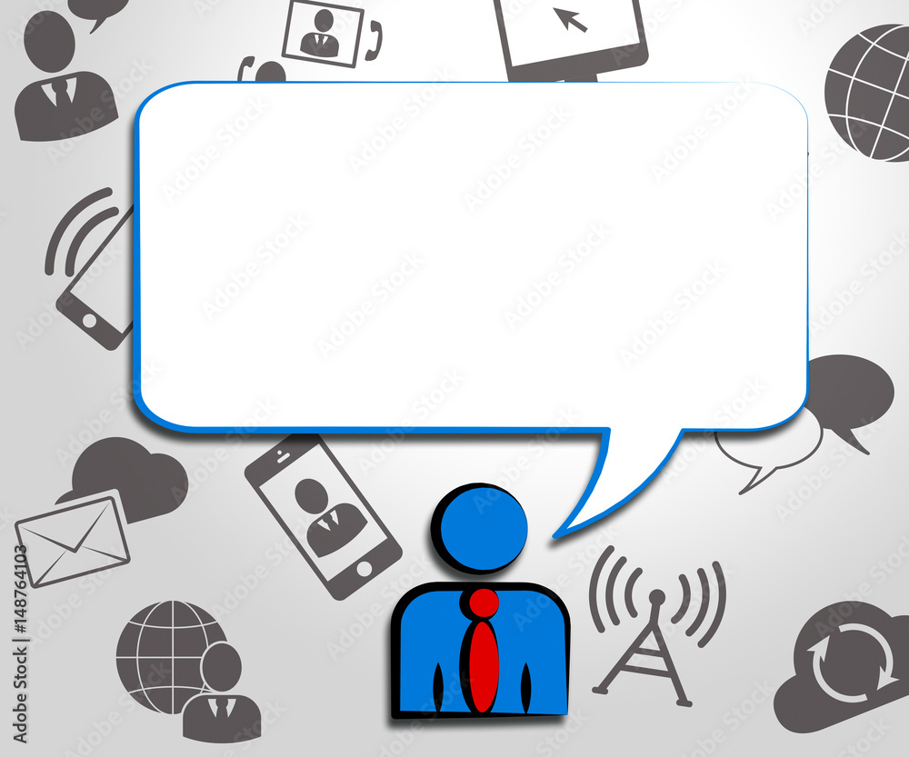 Speech Bubble Means Blank Message 3d Illustration Speech Bubble Means Blank Message 3d Illustration