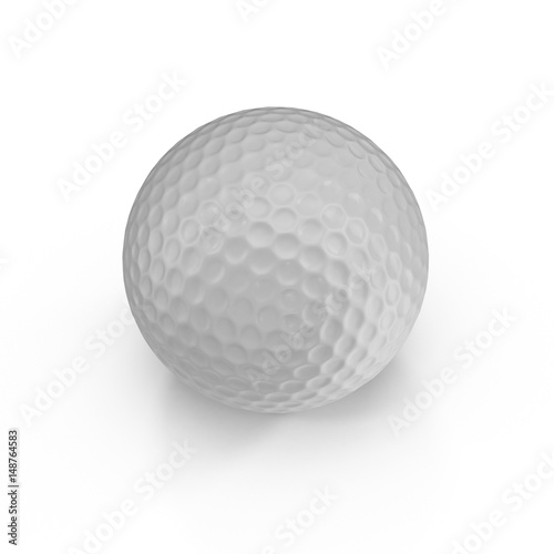 Golf Ball on white. 3D illustration