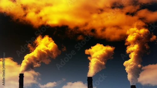 Emissions of harmful substances into atmosphere photo