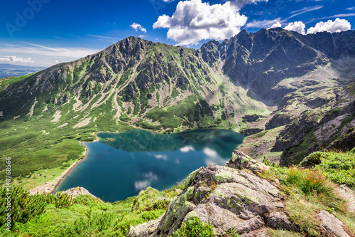 Wonderful Czarny Staw Gasienicowy in summer, Tatras, Poland, Europe