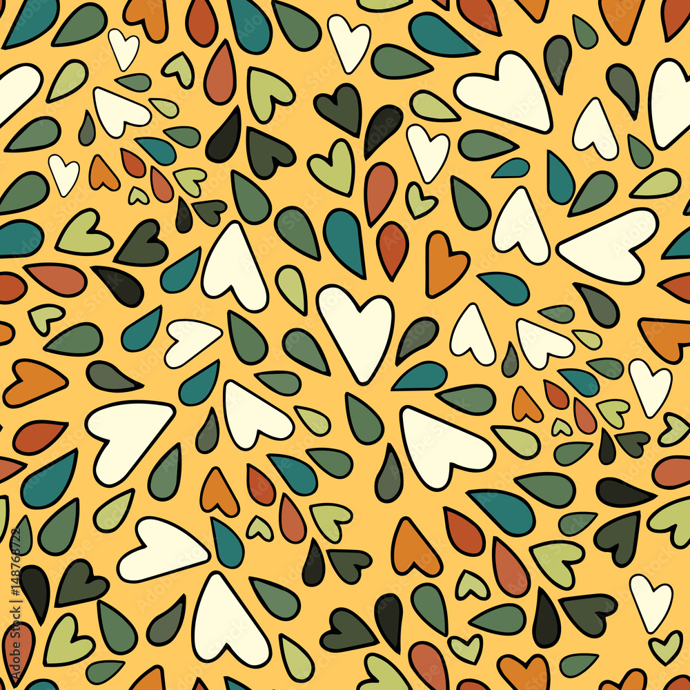 Seamless repeating pattern of hearts Seamless repeating pattern of hearts