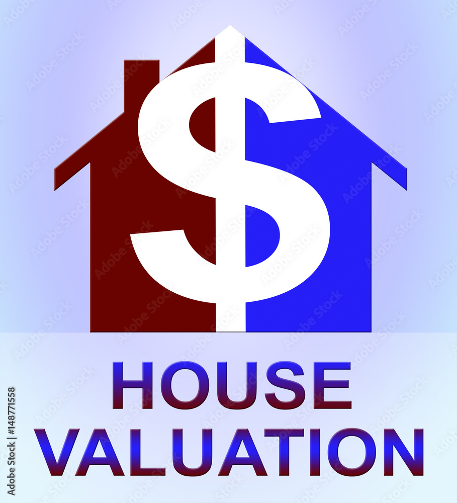 House Valuation Means Current Price 3d Illustration House Valuation Means Current Price 3d Illustration