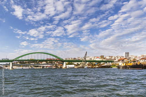 Sava River with Branko's Bridge, Old Sava's Bridge, Savamala Old Ship Dock and Belgrade Downtown Skyline