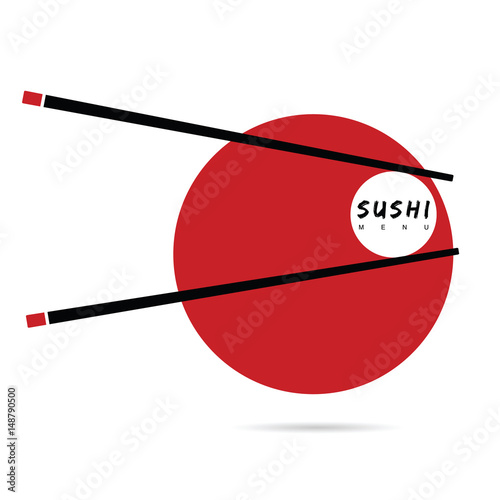 sushi menu icon vector illustration