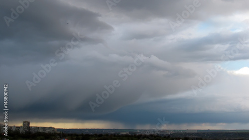Panorama of storm clouds  © tmass