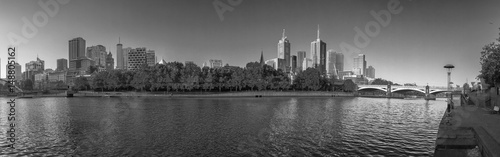 MELBOURNE  AUSTRALIA - NOVEMBER 20  2015  Panoramic view of city skyline. Melbourne is the main city in Victoria state