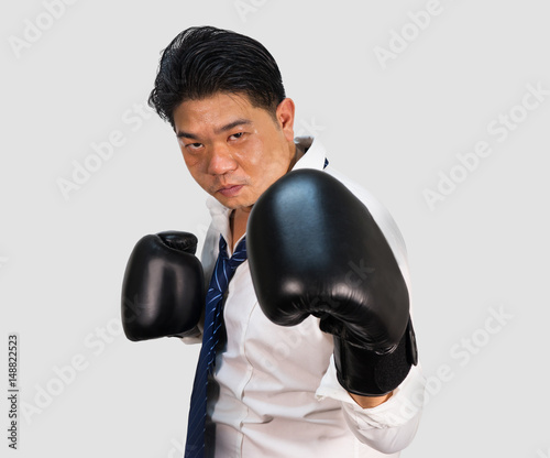 Business man with gloves