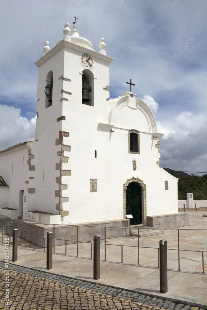 Fototapeta premium Church in the main square of Querenca, Portugal