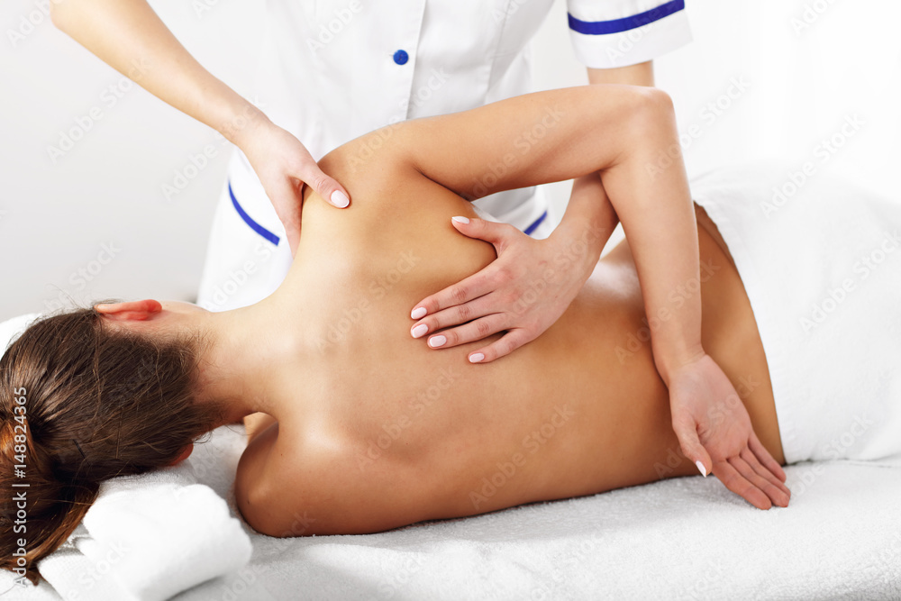 Fototapeta premium A picture of woman having back therapy