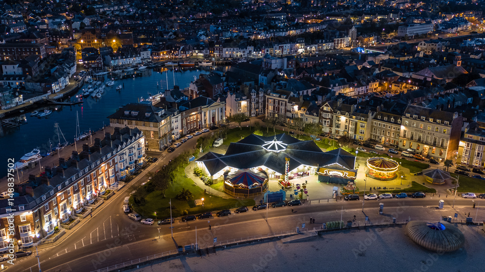 Naklejka premium Weymouth bay, Alexandra gardens. Dorset