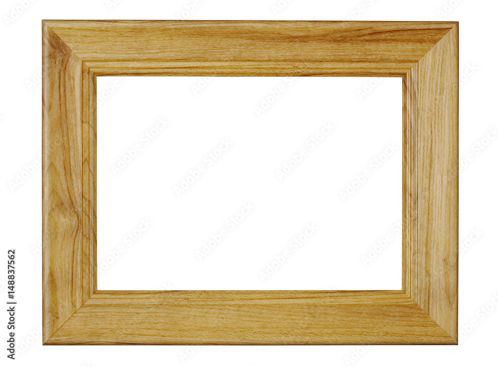 wooden craft photo frame isolated on white with clipping path. wooden craft photo frame isolated on white with clipping path.