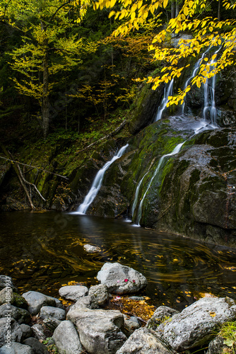 Moss Glen Falls - Waterfall in Autumn   Fall Colors - Vermont