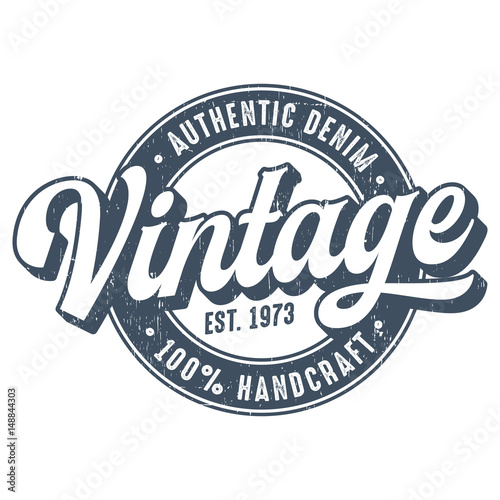 Vintage Authentic Desnim - Used Look T-Shirt Design
