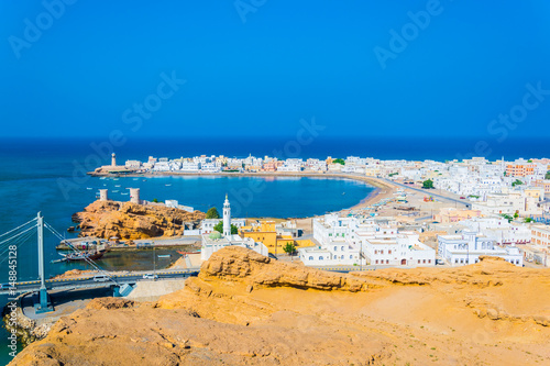 Aerial view of the Omani town Al Ayjah photo