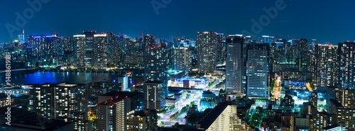 City skyline panorama at night