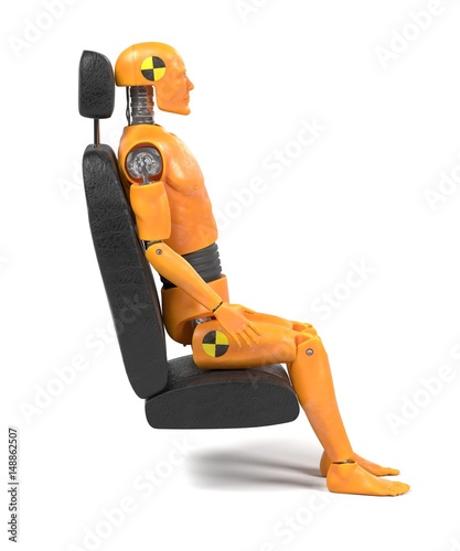 Принти на полотні realistic 3d render of crash test dummy