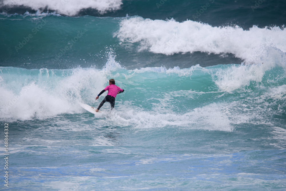 surfboard playing in the sea wave