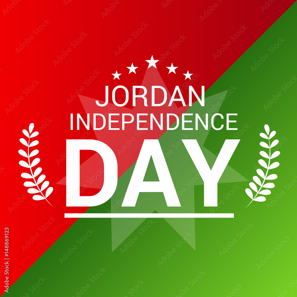 Fototapeta premium Jordan Independence Day.