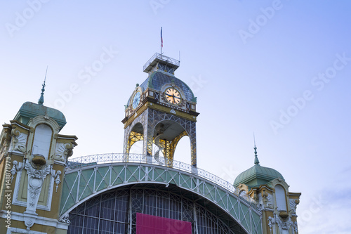 Industrial Palace ( Prumyslovy palac ), Praha - Holesovice, Czech Republic / Czechia - building made in art nouveau style. Beautiful building from 19 century photo