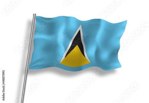 Εκτύπωση καμβά Drapeau de Saint-Lucie en qualité vectorielle