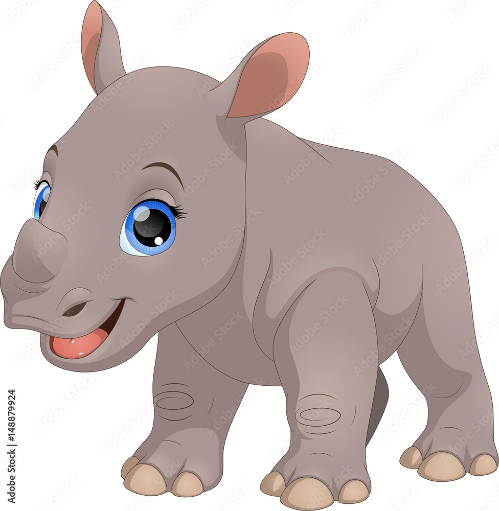 Fototapeta premium Cute little rhino