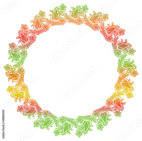 Beautiful round gradient frame. 