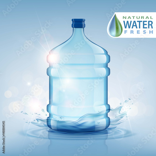 Big bottle with clean, fresh water.