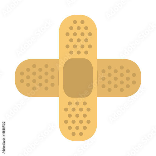 crossed adhesive bandages healthcare icon image vector illustration design 