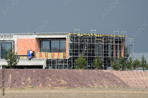 Obraz na płótnie Construction of the house w salonie
