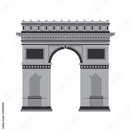 arc de triomphe icon image vector illustration design