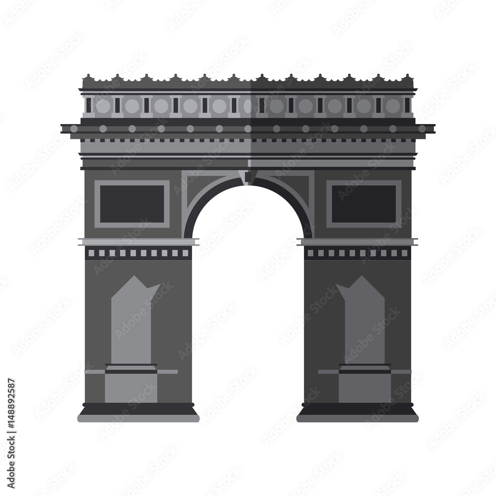 Obraz premium arc de triomphe icon image vector illustration design