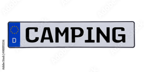 Autoschild Camping