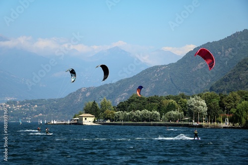 Lake Como and water sports, Lombardy Italy 