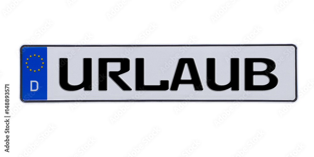 Fototapeta premium Autoschild Urlaub