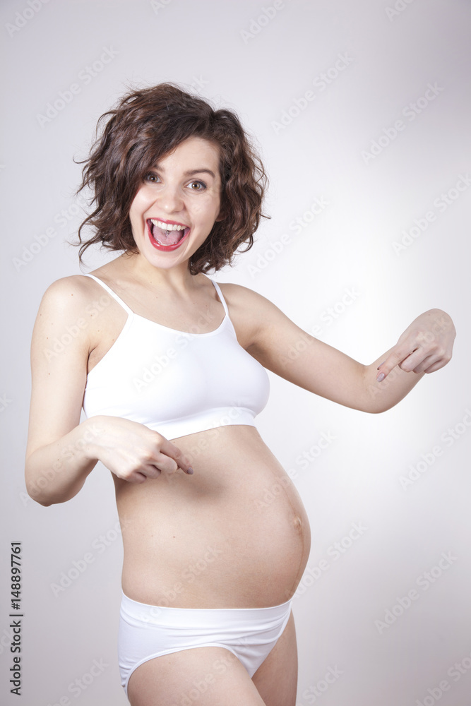 Young and beautiful mom waiting for the baby Young and beautiful mom waiting for the baby