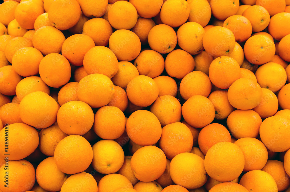 Fresh organic oranges sold on market Fresh organic oranges sold on market