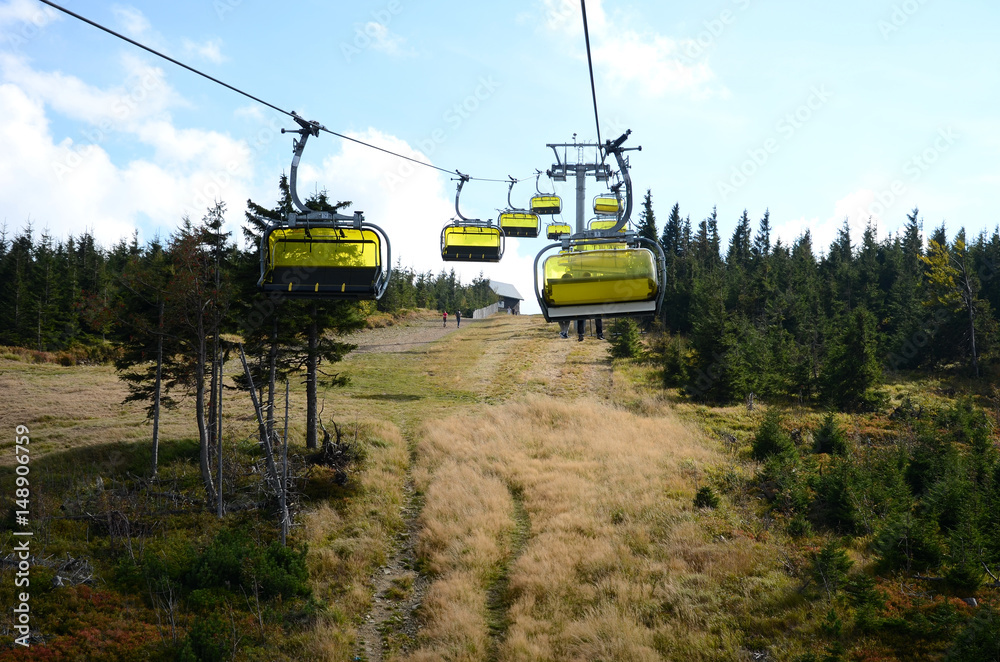 Skrzyczne, cableway (Beskidy Mountains in Poland)